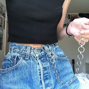 brandy melville silver chain belt